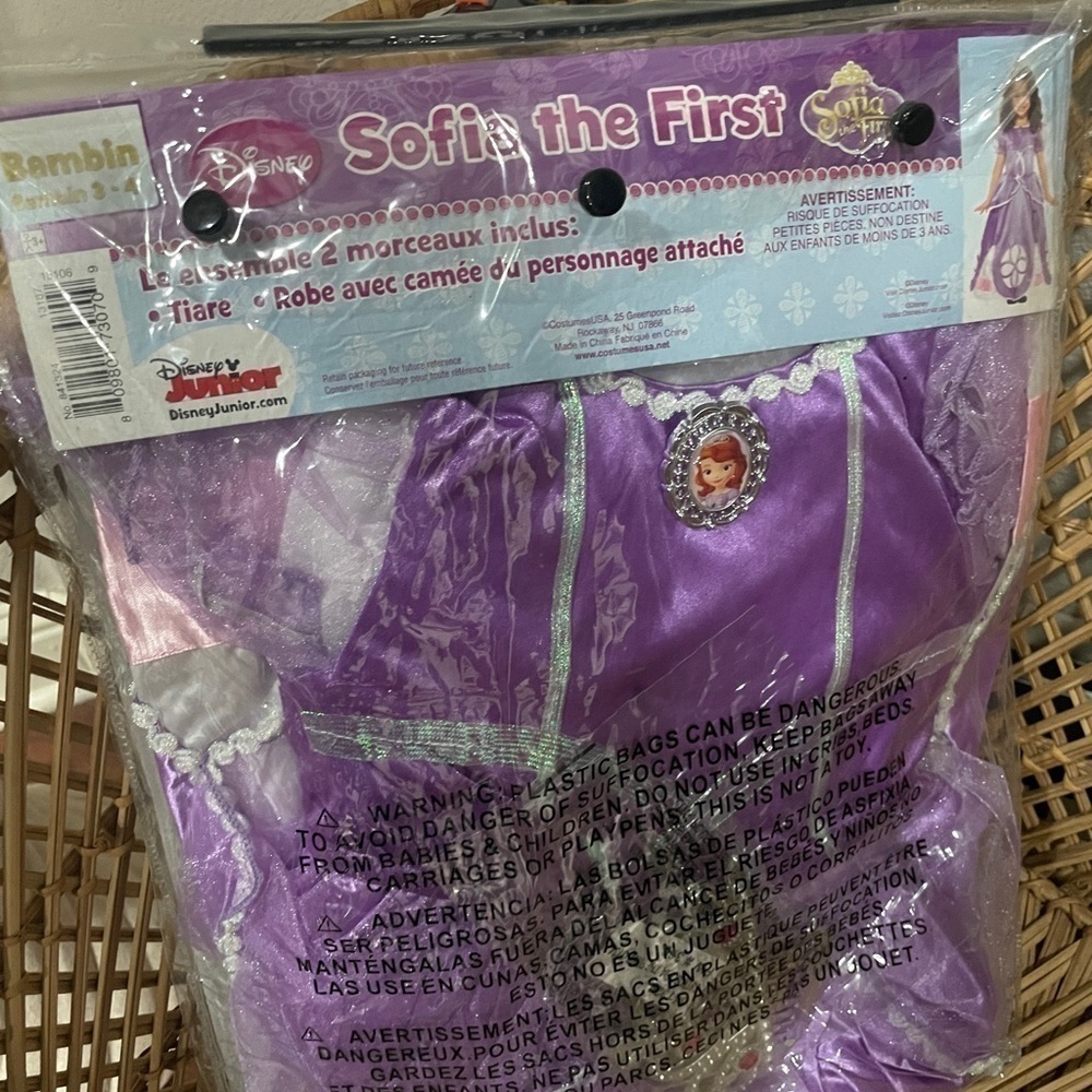 Disney Sofia the First Toddler Costume Princess Dress Tiara Size 3–4T - Picture 3 of 3